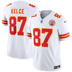 Travis Kelce Kansas City Chiefs White Road Vapor F.U.S.E Limited Jersey - All Stitched