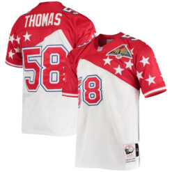 Derrick Thomas Kansas City Chiefs White Red AFC 1995 Pro Bowl Jersey - All Stitched