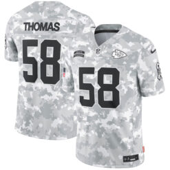 Derrick Thomas Kansas City Chiefs Arctic Camo 2024 Salute To Service Limited Jersey - All Stitched