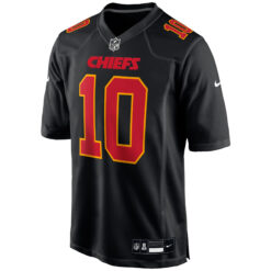 Alternative view of Isiah Pacheco Kansas City Chiefs Black Fashion Game Jersey - All Stitched