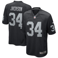 Bo Jackson Las Vegas Raiders Black Home Game Jersey - All Stitched
