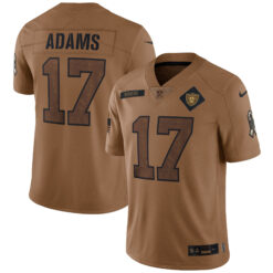Davante Adams Las Vegas Raiders Brown 2023 Salute To Service Limited Jersey - All Stitched
