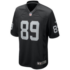 Alternative view of Brock Bowers Las Vegas Raiders Black Home Game Jersey - All Stitched