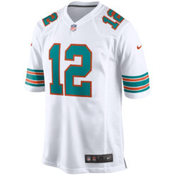 Alternative view of Bob Griese Miami Dolphins White Alternate Game Jersey - All Stitched