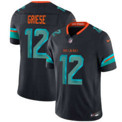 Bob Griese Miami Dolphins Pitch Blue 2025 Rivalries Collection Limited Jersey - All Stitched