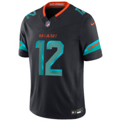Alternative view of Bob Griese Miami Dolphins Pitch Blue 2025 Rivalries Collection Limited Jersey - All Stitched