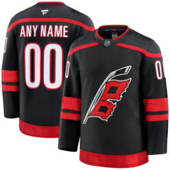 Custom Carolina Hurricanes Black Home Premium Jersey - All Stitched