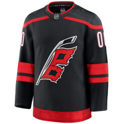 Alternative view of Custom Carolina Hurricanes Black Home Premium Jersey - All Stitched