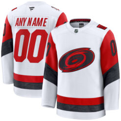 Custom Carolina Hurricanes White Away Jersey - All Stitched