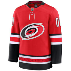 Alternative view of Custom Carolina Hurricanes Red Alternate Premium Jersey - All Stitched