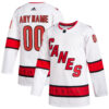 Custom Carolina Hurricanes White Away Jersey - All Stitched