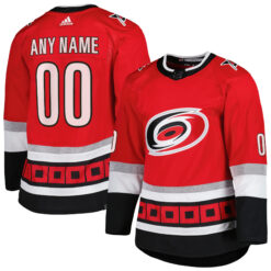 Custom Carolina Hurricanes Red Home Jersey - All Stitched