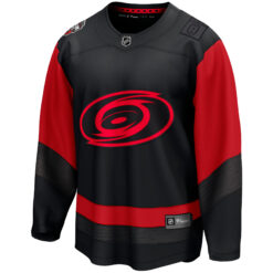 Alternative view of Carolina Hurricanes Black 2023 NHL Stadium Series Jersey - All Stitched