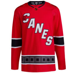 Alternative view of Carolina Hurricanes Red Reverse Retro 2.0 Jersey - All Stitched