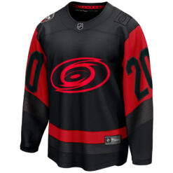Alternative view of Sebastian Aho Carolina Hurricanes Black NHL Stadium Series Jersey - All Stitched