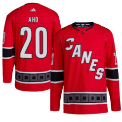 Sebastian Aho Carolina Hurricanes Red Reverse Retro 2.0 Jersey - All Stitched