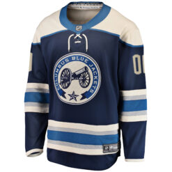 Alternative view of Custom Columbus Blue Jackets Blue Alternate Premium Jersey - All Stitched