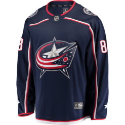 Alternative view of Zach Werenski Columbus Blue Jackets Navy Home Premium Jersey - All Stitched