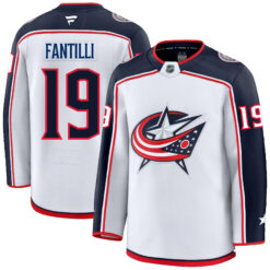 Adam Fantilli Columbus Blue Jackets White Away Premium Jersey - All Stitched