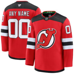 Custom New Jersey Devils Red Home Premium Jersey - All Stitched
