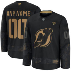 Custom New Jersey Devils Black 2024 Military Appreciation Jersey - All Stitched