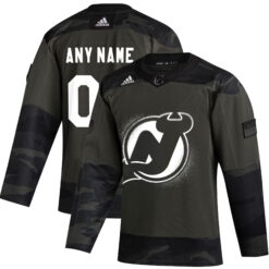 Custom New Jersey Devils Camo Military Appreciation Jersey - All Stitched