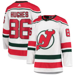 Jack Hughes New Jersey Devils White Heritage Jersey - All Stitched