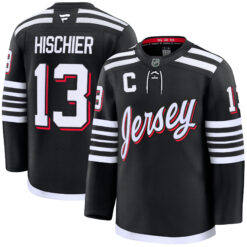 Nico Hischier New Jersey Devils Black Alternate Premium Jersey - All Stitched