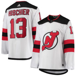 Nico Hischier New Jersey Devils White Away Primegreen Jersey - All Stitched