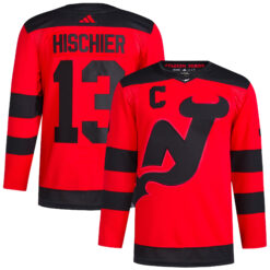 Nico Hischier New Jersey Devils Red 2024 NHL Stadium Series Primegreen Jersey - All Stitched