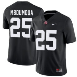 Steve Mboumoua Alabama Crimson Tide Football Black Game Jersey - All Stitched