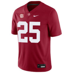 Alternative view of Steve Mboumoua Alabama Crimson Tide Football Crimson Game Jersey w/ SEC Patch - All Stitched