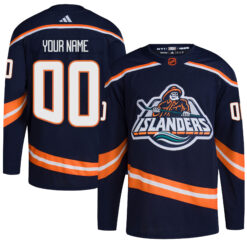 Custom New York Islanders Navy Reverse Retro 2.0 Jersey - All Stitched