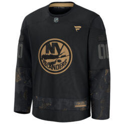 Alternative view of Custom New York Islanders Black 2024 Military Appreciation Jersey - All Stitched
