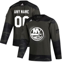 Custom New York Islanders Camo Military Appreciation Jersey - All Stitched