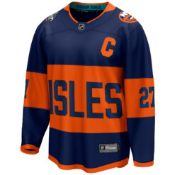 Alternative view of Anders Lee New York Islanders Navy 2024 Stadium Series Jersey - All Stitched