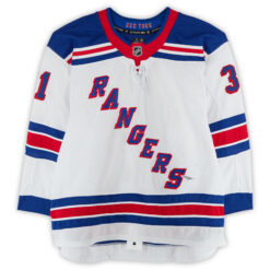 Alternative view of Igor Shesterkin New York Rangers White Away Premium Jersey - All Stitched