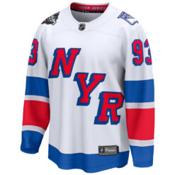 Alternative view of Mika Zibanejad New York Rangers White 2024 Stadium Series Jersey - All Stitched