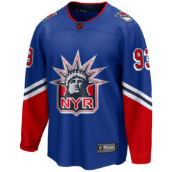 Alternative view of Mika Zibanejad New York Rangers Royal Special Edition 2.0 Jersey - All Stitched