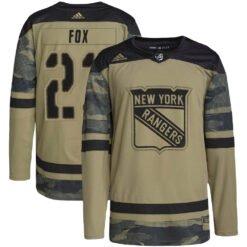 Adam Fox New York Rangers Camo Military Appreciation Jersey - All Stitched