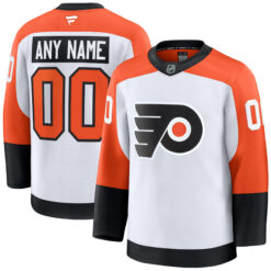 Custom Philadelphia Flyers White Away Premium Jersey - All Stitched