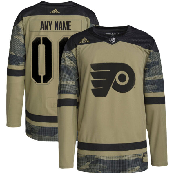 Custom Philadelphia Flyers Camo Military Appreciation Jersey - All Stitched