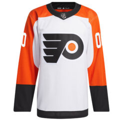 Alternative view of Custom Philadelphia Flyers White Away Primegreen Jersey - All Stitched