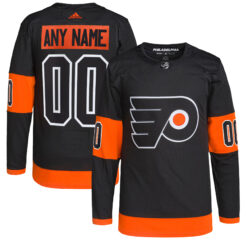 Custom Philadelphia Flyers Black Alternate Primegreen Jersey - All Stitched