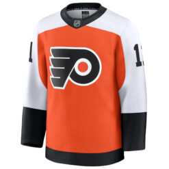 Alternative view of Travis Konecny Philadelphia Flyers Orange Home Premium Jersey - All Stitched