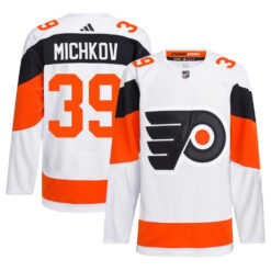 Matvei Michkov Philadelphia Flyers White 2024 Stadium Series Primegreen Jersey - All Stitched
