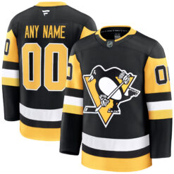 Custom Pittsburgh Penguins Black Home Premium Jersey - All Stitched