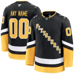 Custom Pittsburgh Penguins Black Alternate Premium Jersey - All Stitched