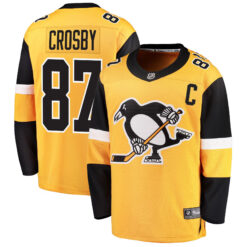 Sidney Crosby Pittsburgh Penguins Gold Alternate Jersey - All Stitched