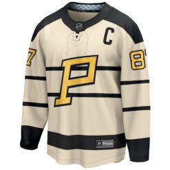 Alternative view of Sidney Crosby Pittsburgh Penguins Cream 2023 Winter Classic Jersey - All Stitched